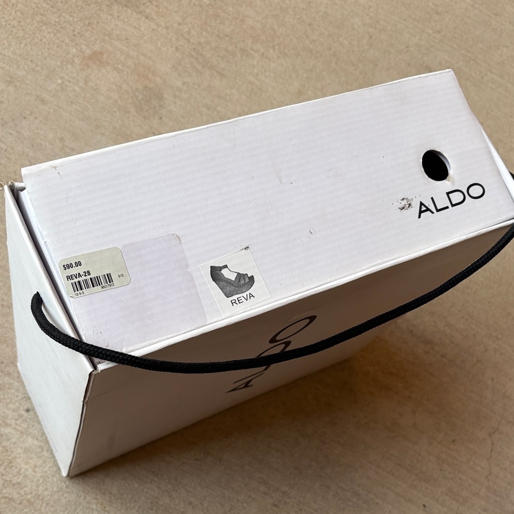 Aldo White and Black Shoe Box
